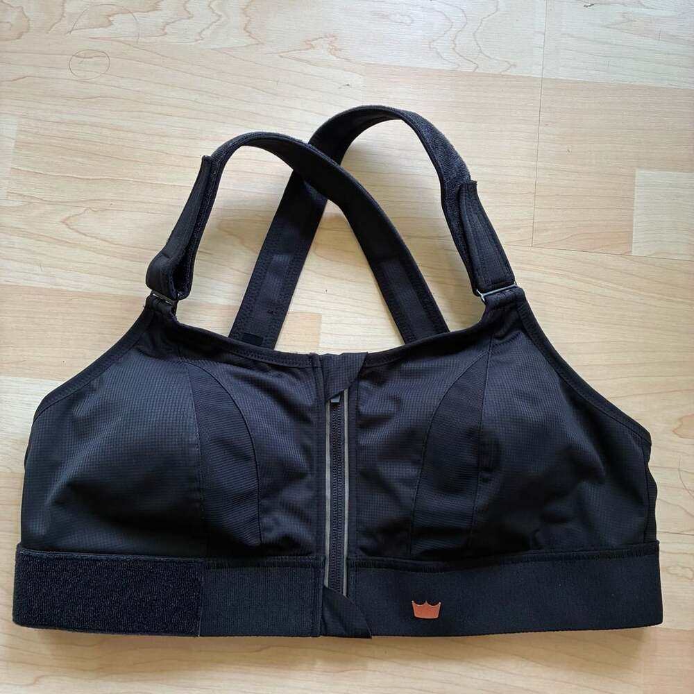 SHEFIT Ultimate High-Impact Zip Front Adjustable Sports Bra Black